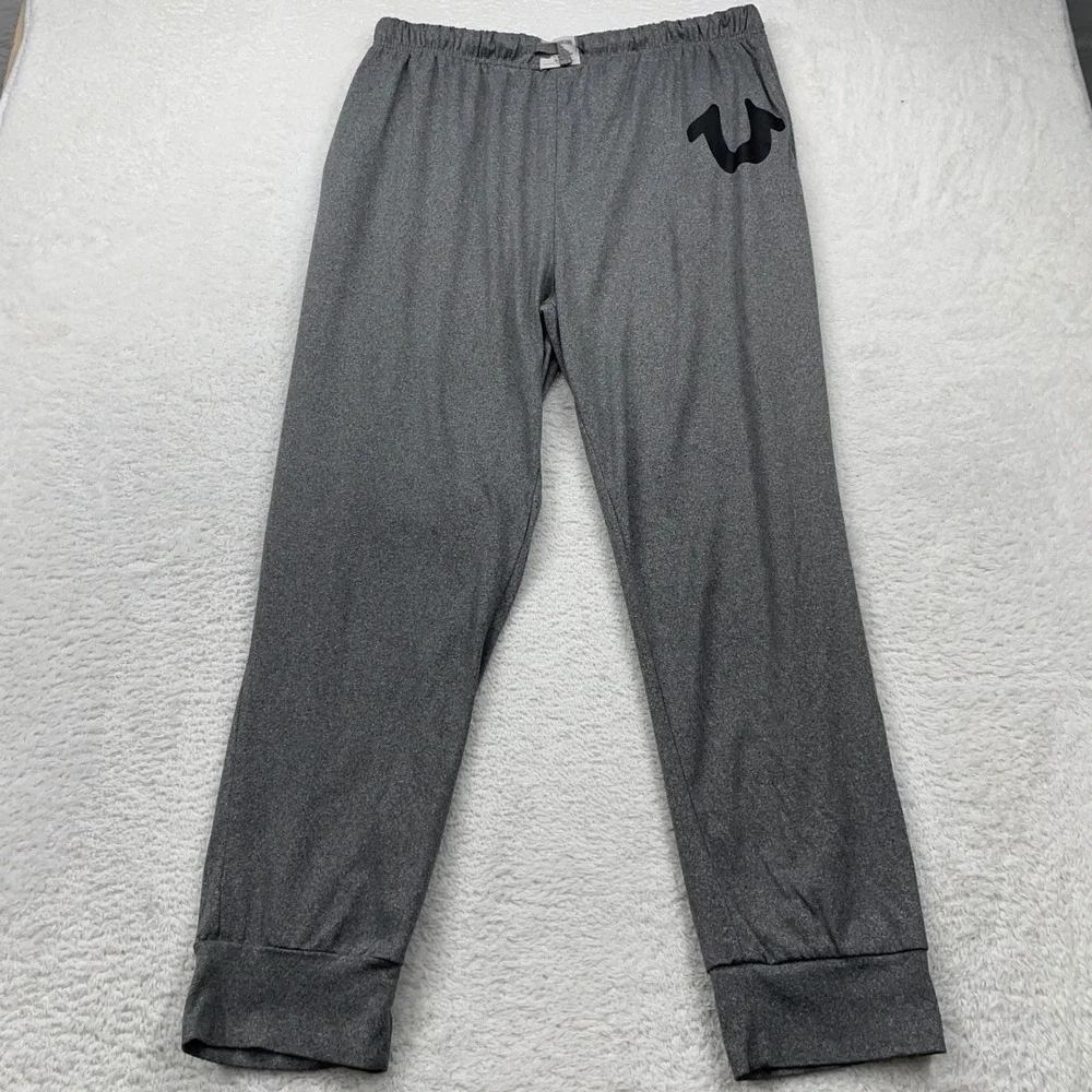True Religion Loungewear Pants Men's Size‎ L Heather Gray Jogger Track